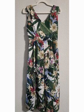 Chepe Italy Women’s Medium jumpsuit tropical floral print